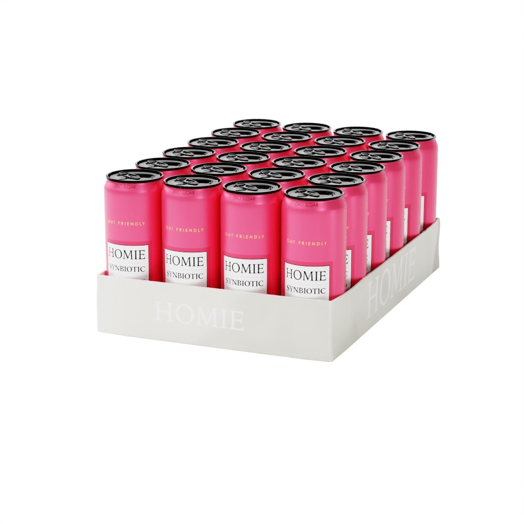 24 x Homie Wake Up Synbiotic 330 ml Strawberry Lemonade