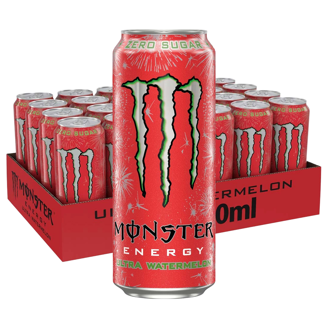 24 x Monster Energy 500 ml Ultra Watermelon (sockerfri)