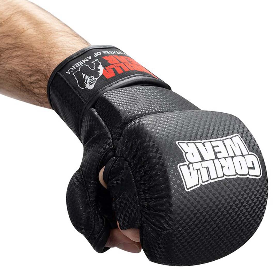 Gorilla Wear Ely MMA Sparring Gloves Black & White