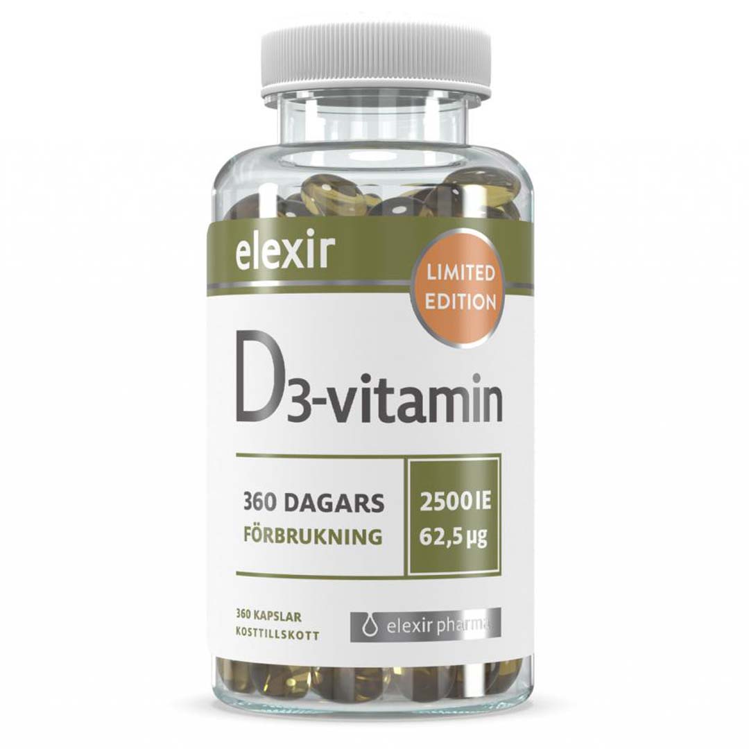 Elexir Pharma D3 Vitamin 2500IE 360 caps