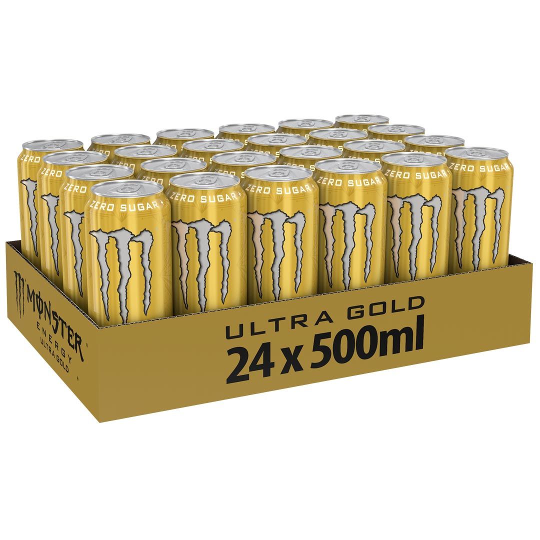 24 x Monster Energy 500 ml Ultra Gold (sockerfri)