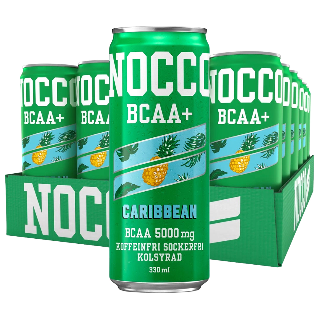 24 x NOCCO BCAA + 330 ml Caribbean (Koffeinfri)