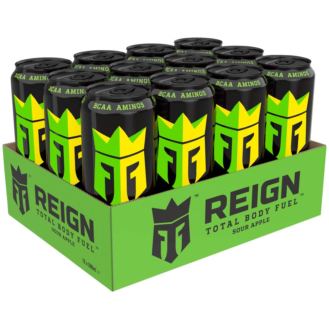 12 x Reign Total Body Fuel 500 ml Sour Apple