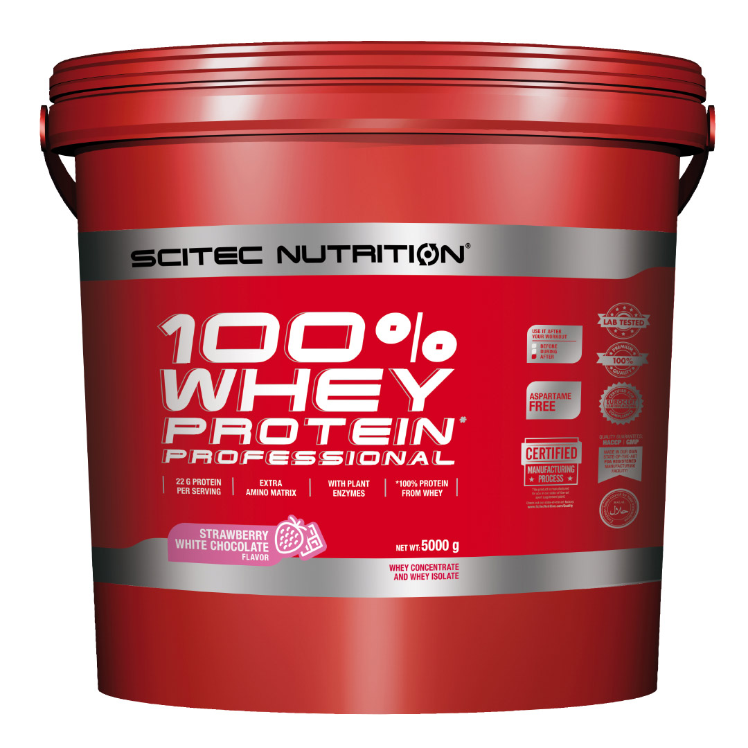 Scitec Nutrition 100% Whey Protein Professional 5 Kg Strawberry White
