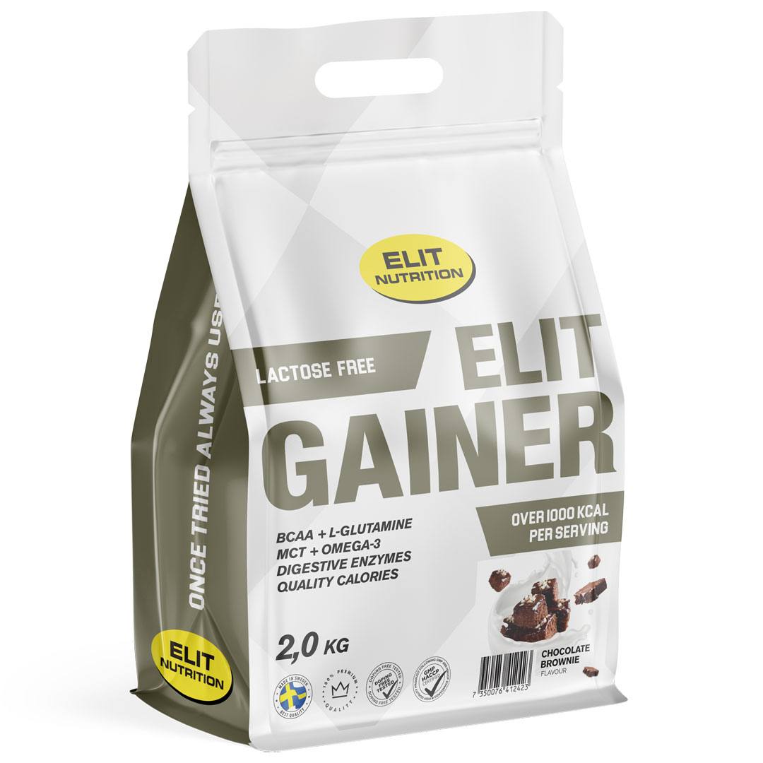 Elit Nutrition Gainer - Lactose Free 2 Kg Chocolate Brownie