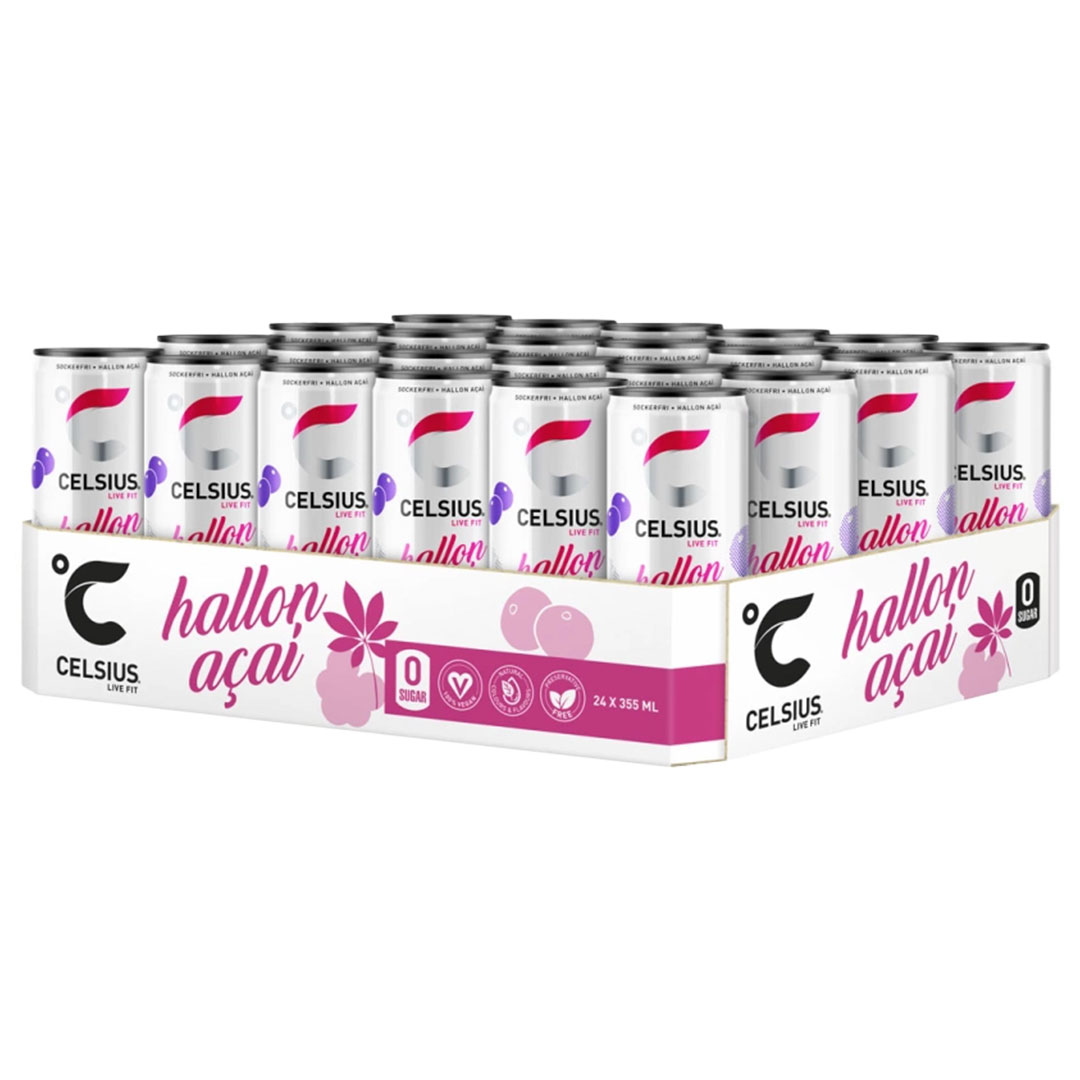 24 x Celsius 355 ml Hallon/Acai SUPER DEAL