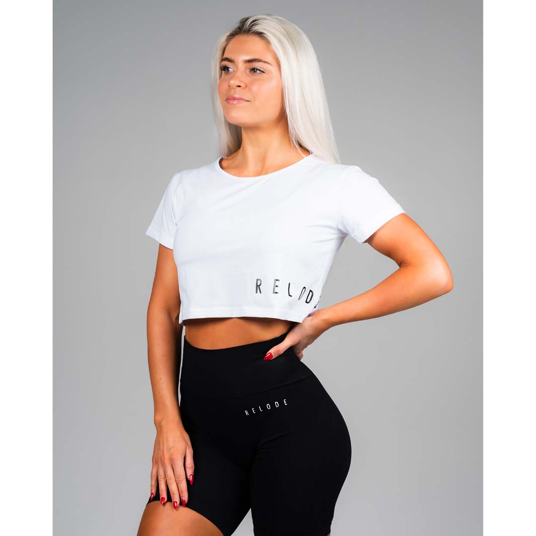 Relode Mercy Cropped T-shirt White