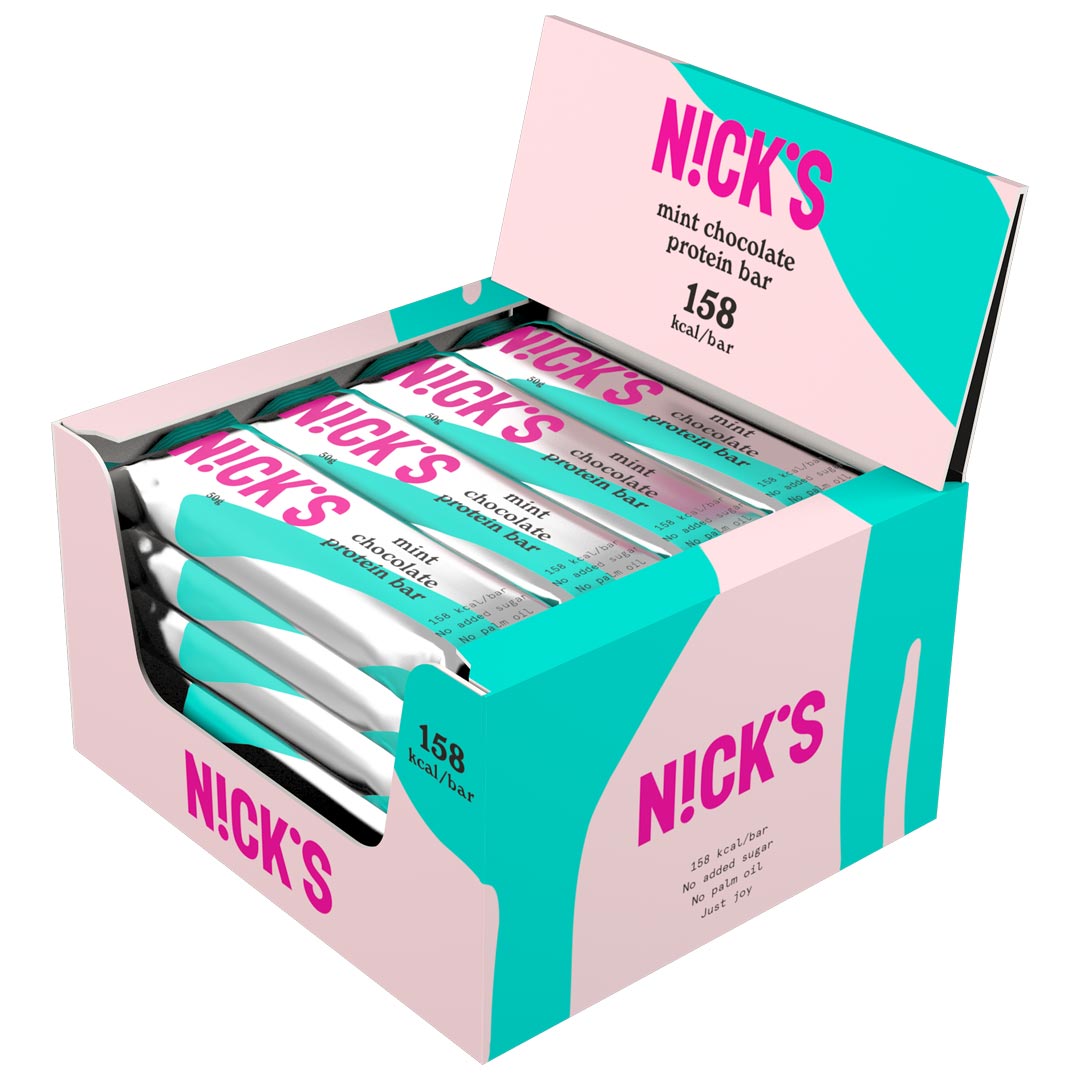 12 x Nicks Protein Bar 50 g Mint Chocolate
