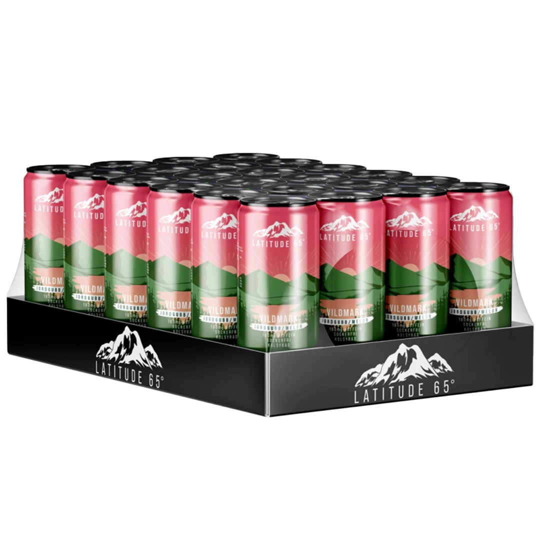 24 x Latitude 65 330 ml Vildmark - Jordgubb & Melon