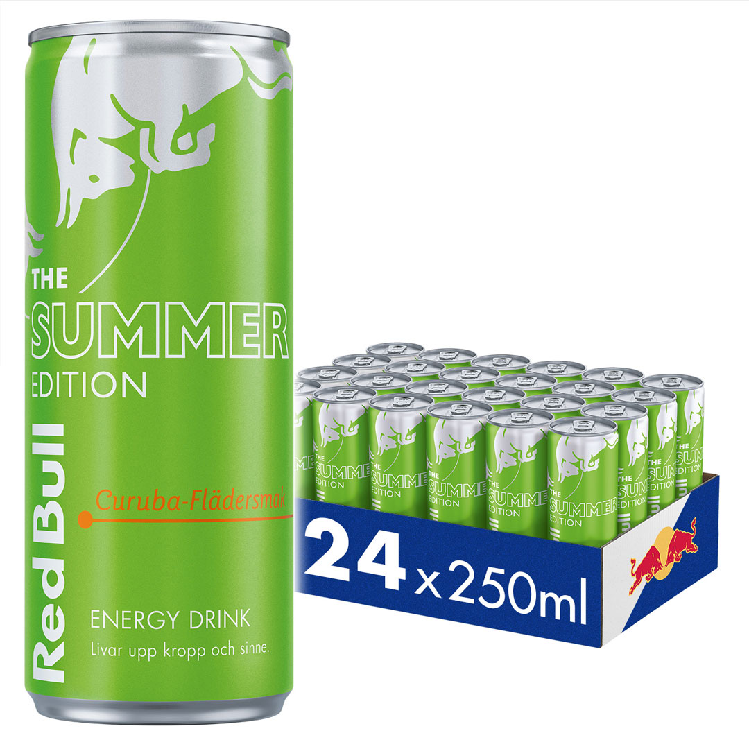 24 x Red Bull Energidryck 250 ml Summer Edition - Curuba-Fläder