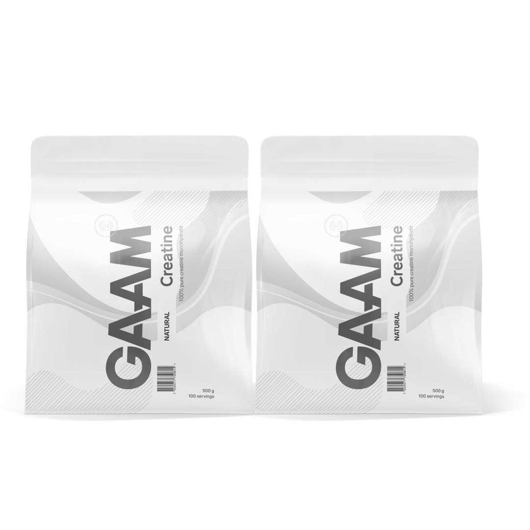2 x GAAM Creatine Monohydrate 500 g