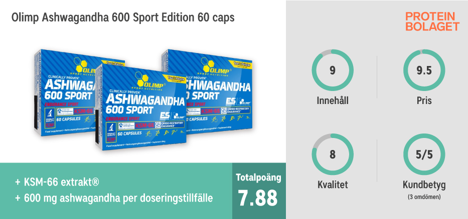 Ashwagandha bäst i test - Olimp Ashwagandha 600 Sport Edition 60 caps