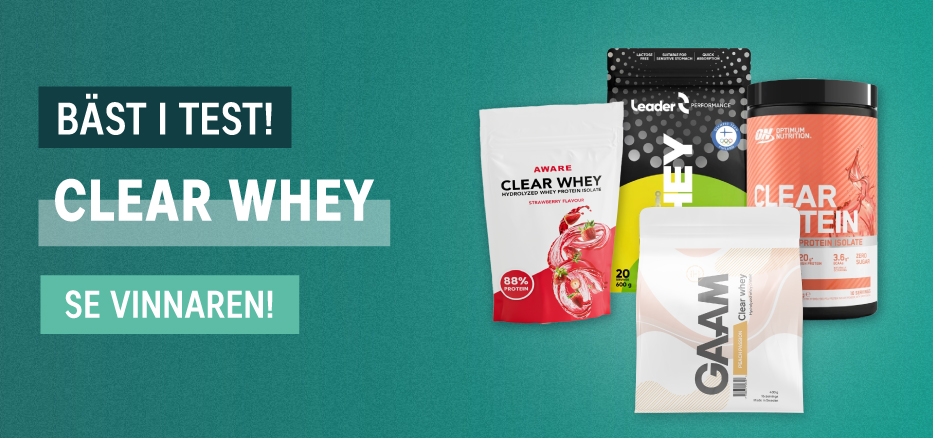 Clear Whey bäst i test 2024