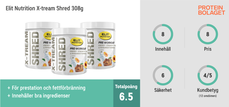 Fettförbrännare bäst i test - Elit Nutrition X-Tream Shred 308g