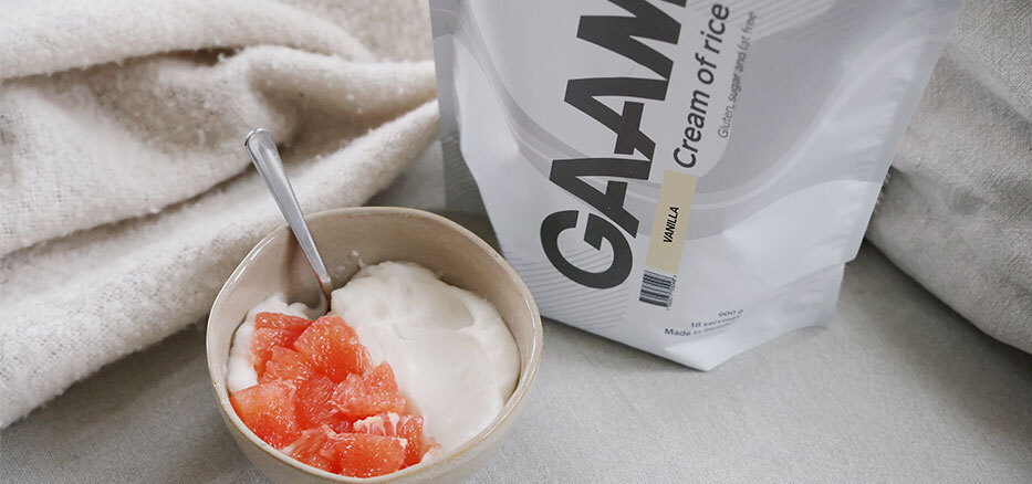 Cream of Rice smaksatt med vanilj och grapefrukt