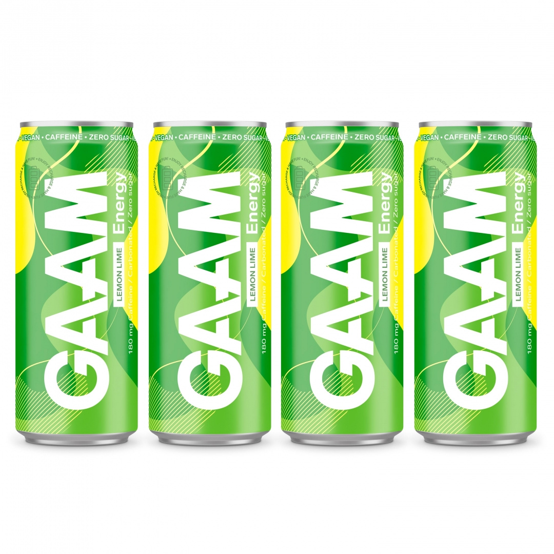 4 x GAAM Energy 330 ml Lemon Lime i gruppen Drycker / Energidryck hos Proteinbolaget (PB-0101010)