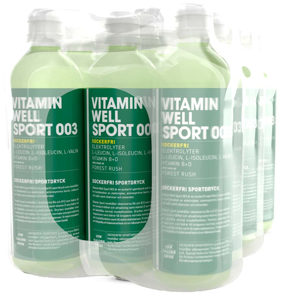 12 x Vitamin Well Sport 500 ml 003 - Forest Rush (sockerfri) i gruppen Drycker / Sportdryck hos Proteinbolaget (PB-032)
