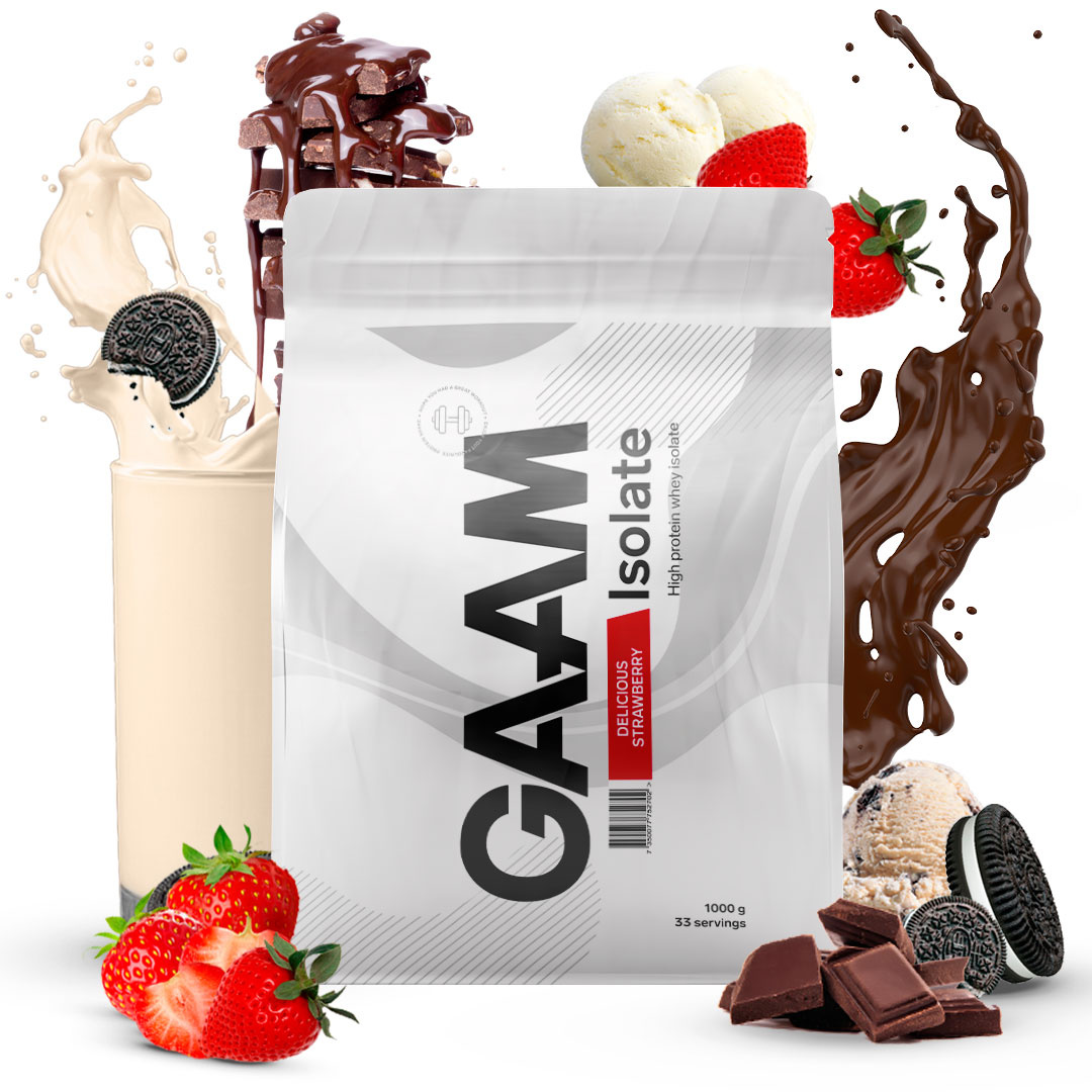 GAAM 100% Isolate Premium 1 kg i gruppen Kosttillskott / Proteinpulver / Vassleprotein / Vassleisolat hos Proteinbolaget (PB-0478)