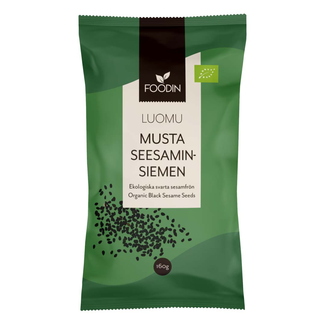 Foodin Organic Black Sesame Seed 160 g i gruppen Hälsokost / Hälsokost övrigt hos Proteinbolaget (PB-0580)