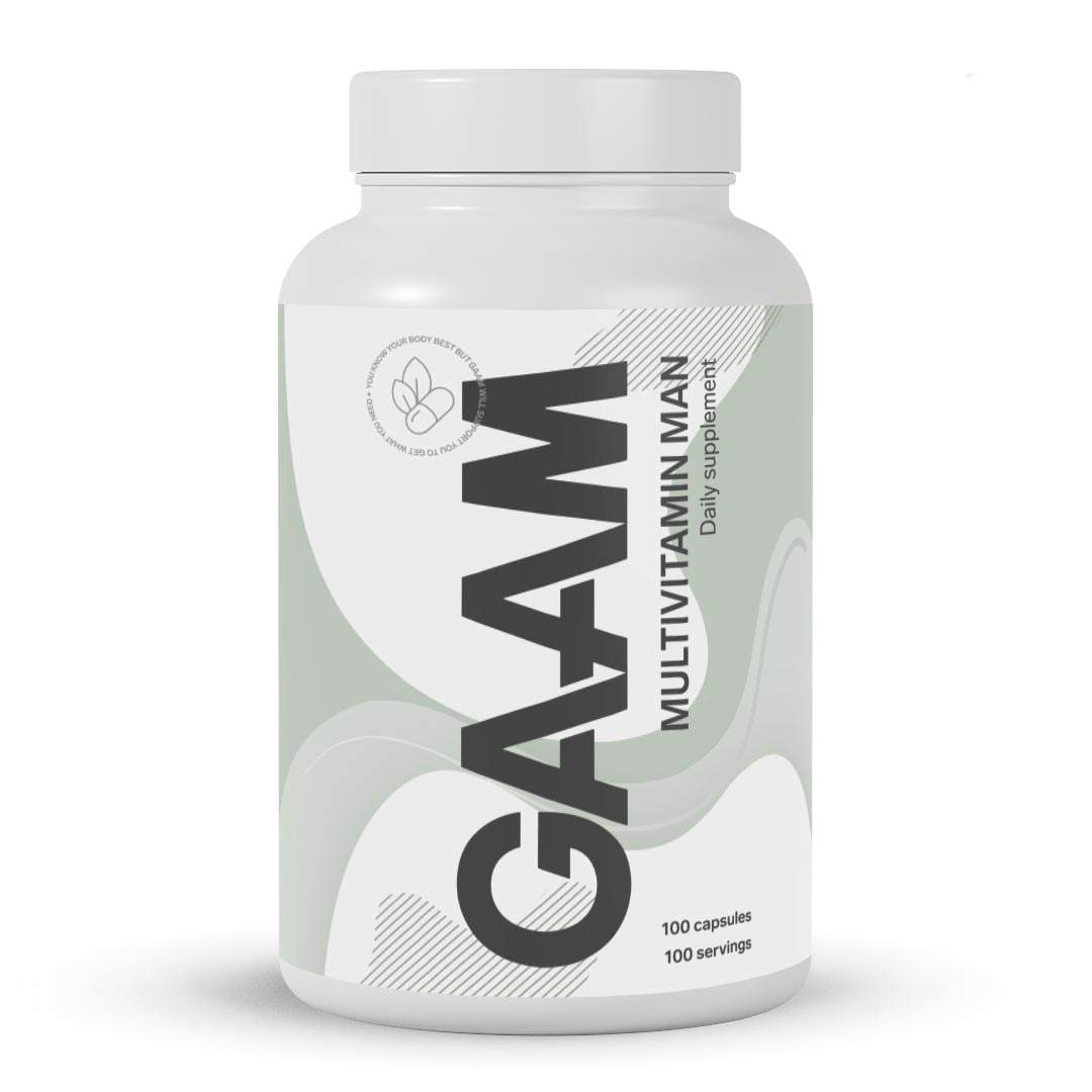 GAAM Multivitamin Man 100 caps i gruppen Kosttillskott / Vitaminer / Multivitamin hos Proteinbolaget (PB-06894)