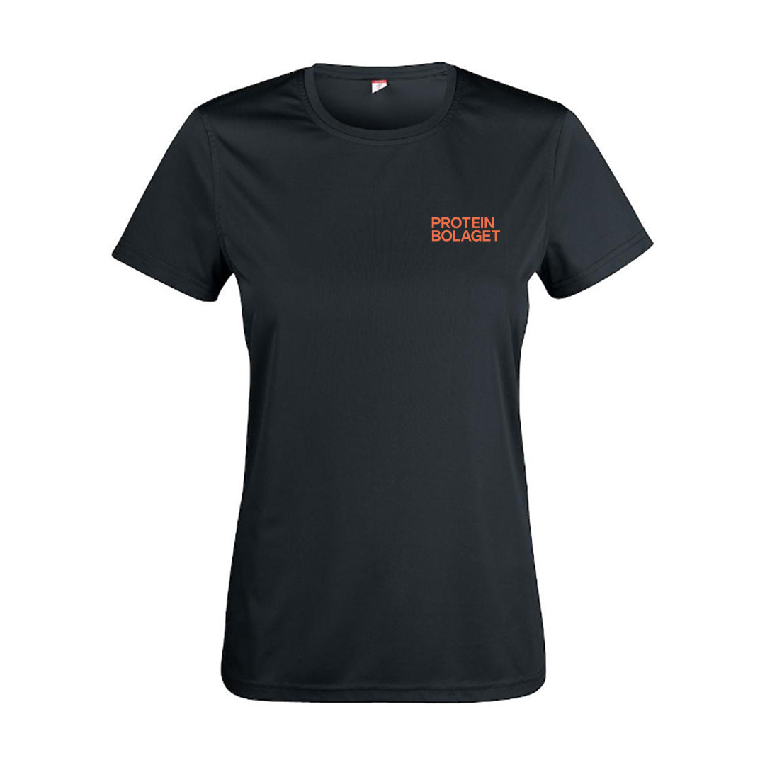 Proteinbolaget Woman T-shirt Black i gruppen Träningskläder / T-shirt hos Proteinbolaget (PB-069)