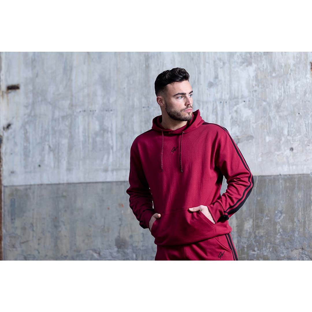 Banks Oversized Hoodie - Burgundy Red/Black Gorilla Wear