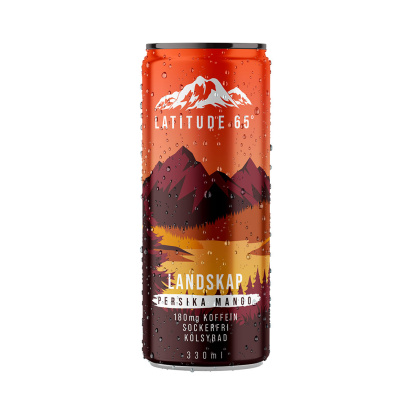 24 x Latitude 65 330 ml Landskap - Persika & Mango