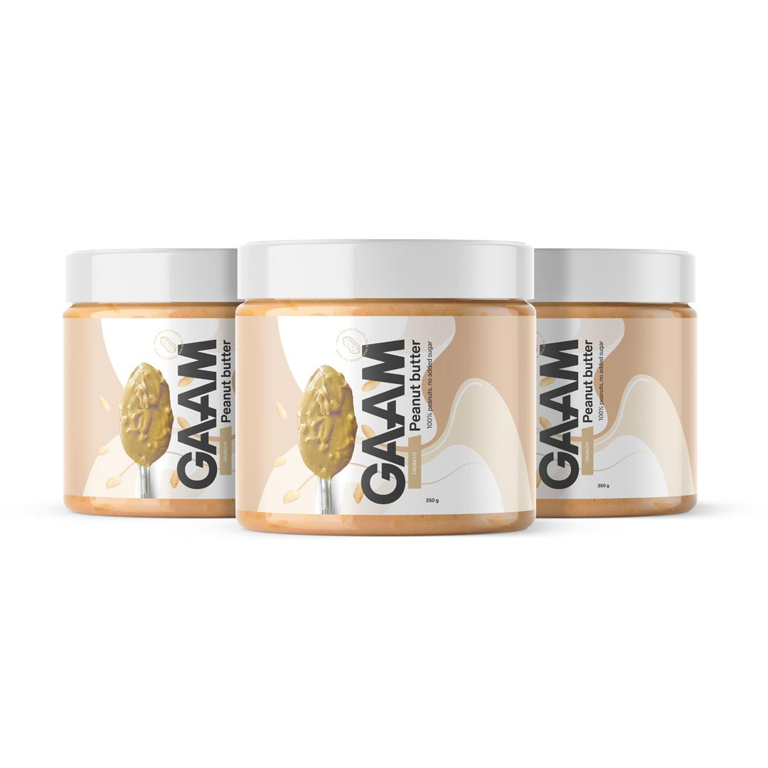 3 x GAAM Peanut Butter 350 g i gruppen Livsmedel / Spreads / Jordnötssmör hos Proteinbolaget (PB-089955)