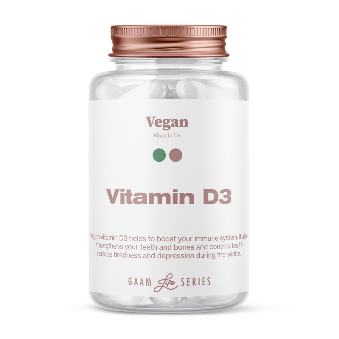 GAAM Life Series Vegan D3 60 caps i gruppen Kosttillskott / Vitaminer / D-vitamin hos Proteinbolaget (PB-10015)