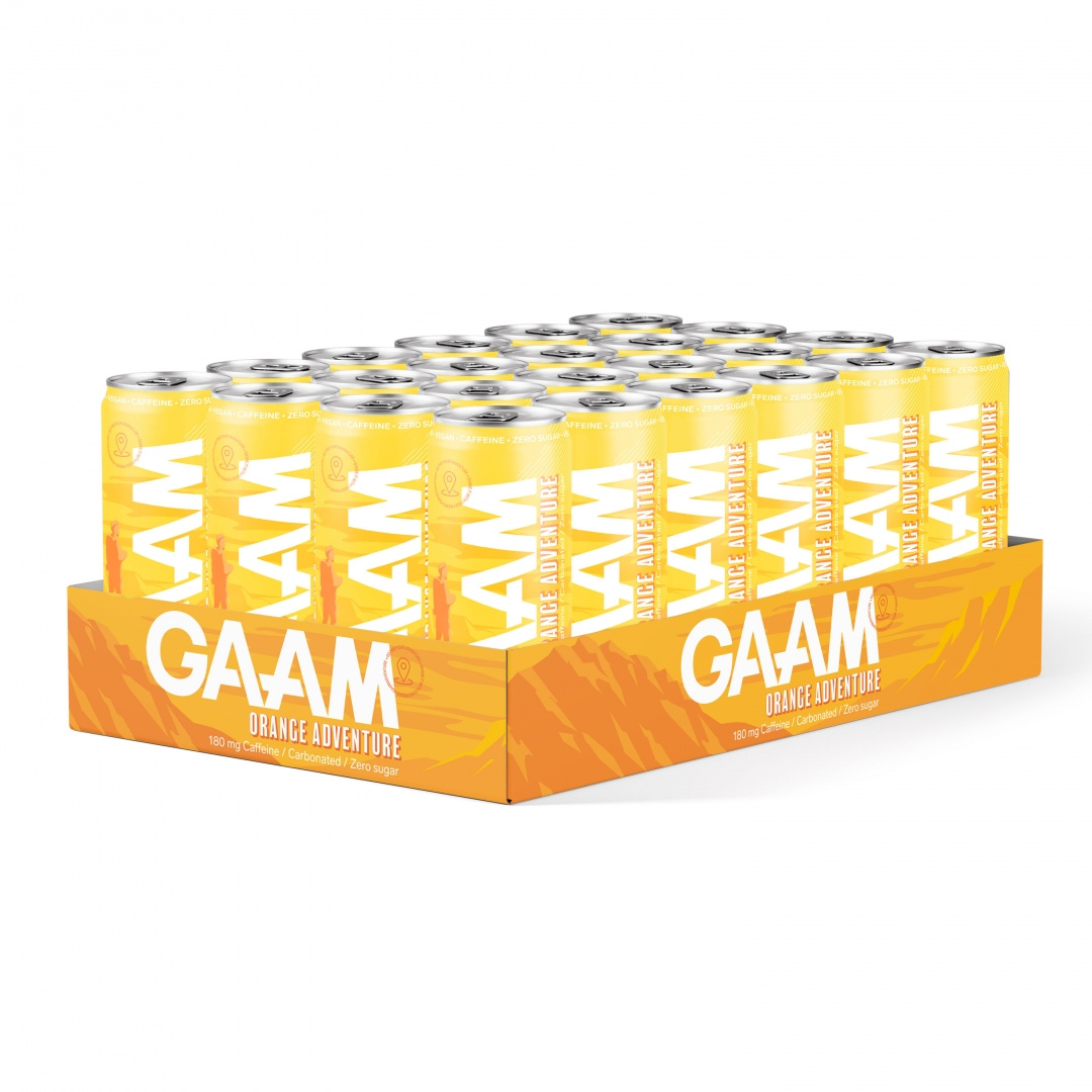 24 x GAAM Energy 330 ml Orange Adventure i gruppen Drycker / Energidryck hos Proteinbolaget (PB-101)