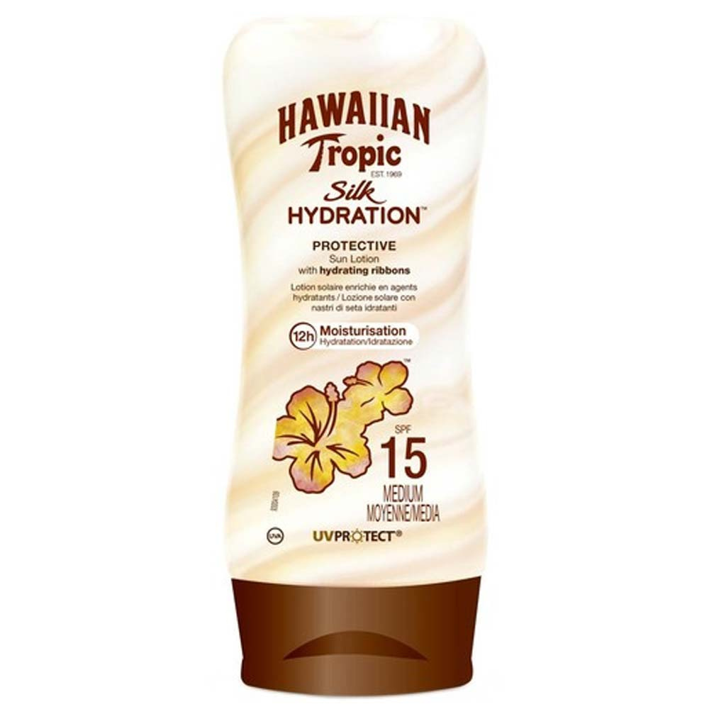 Hawaiian Tropic Silk Hydration Protective SPF 15 180 ml i gruppen Träningsredskap & Utrustning / Kroppsvård hos Proteinbolaget (PB-1160)