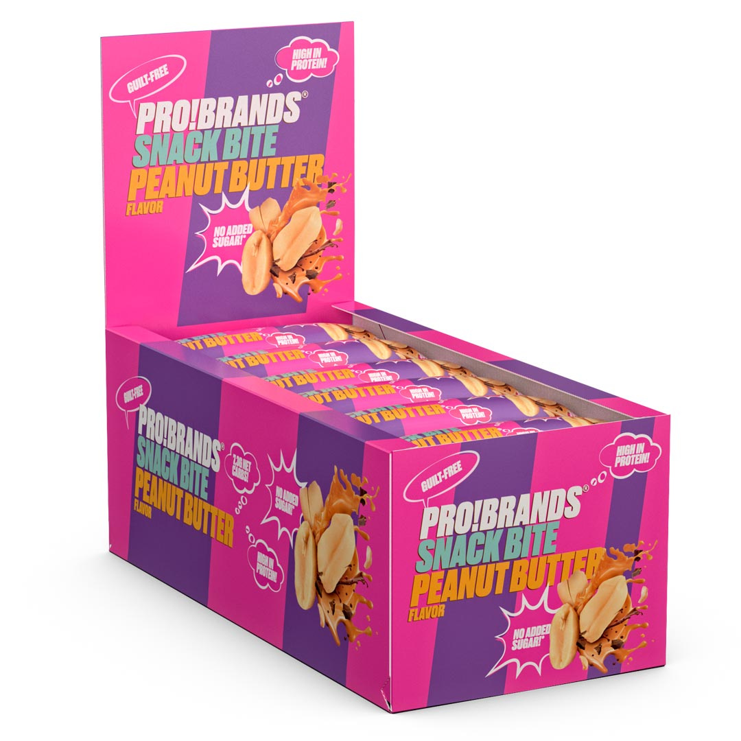 24 x Pro Brands Snackbite 35 g Peanut Butter i gruppen Bars / Proteinbars hos Proteinbolaget (PB-1254802)
