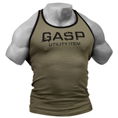 GASP Ribbed T-back Wash Green i gruppen Träningskläder / Linnen hos Proteinbolaget (PB-1279)