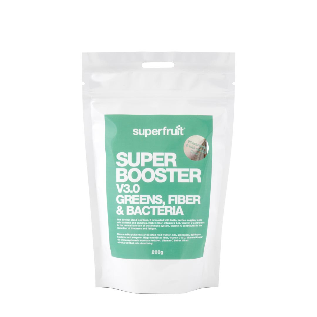 Superfruit Super Booster V3.0 Greens Fiber & Bacteria Powder 200g i gruppen Hälsokost / Greensblandningar hos Proteinbolaget (PB-14263)