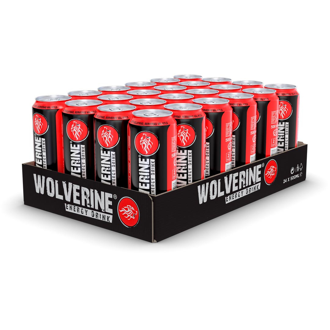 24 x Wolverine Energy Drink 500 ml i gruppen Drycker / Energidryck hos Proteinbolaget (PB-14360)