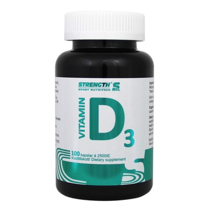 Strength Sport Nutrition Vitamin D3 100 caps i gruppen Kosttillskott / Vitaminer / D-vitamin hos Proteinbolaget (PB-1528)