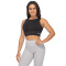 Better Bodies Rib Seamless Top Black Melange