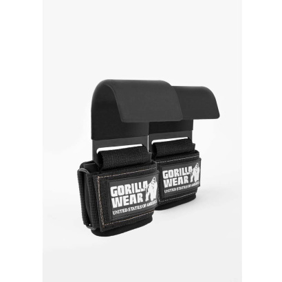 Gorilla Wear Weight Lifting Hooks Black/White