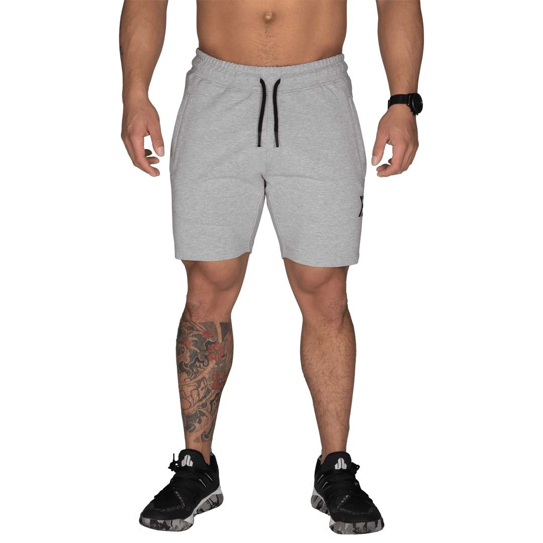 Better Bodies Tapered Sweatshorts Light Grey Melange i gruppen Träningskläder / Shorts hos Proteinbolaget (PB-15489)