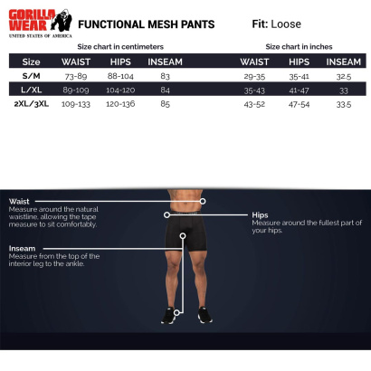 Gorilla Wear Functional Mesh Pants Black/Red