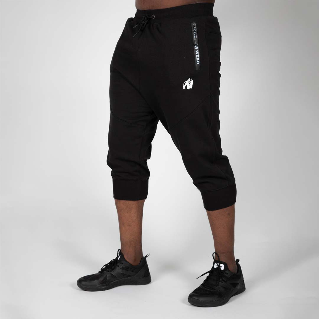Gorilla Wear Knoxville 3/4 Sweatpants Black i gruppen Träningskläder / Byxor hos Proteinbolaget (PB-16224)