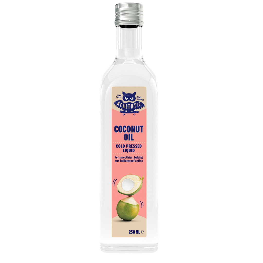 HealthyCo Liquid Coconut Oil Cold Pressed 250 ml i gruppen Hälsokost / Kokosolja hos Proteinbolaget (PB-16533)