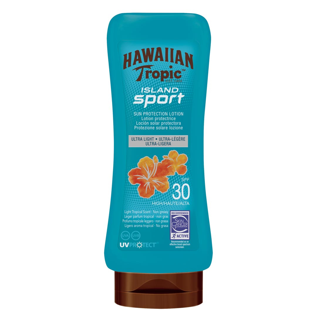 Hawaiian Tropic Island Sport Lotion SPF 30 180 ml i gruppen Träningsredskap & Utrustning / Kroppsvård hos Proteinbolaget (PB-16798)