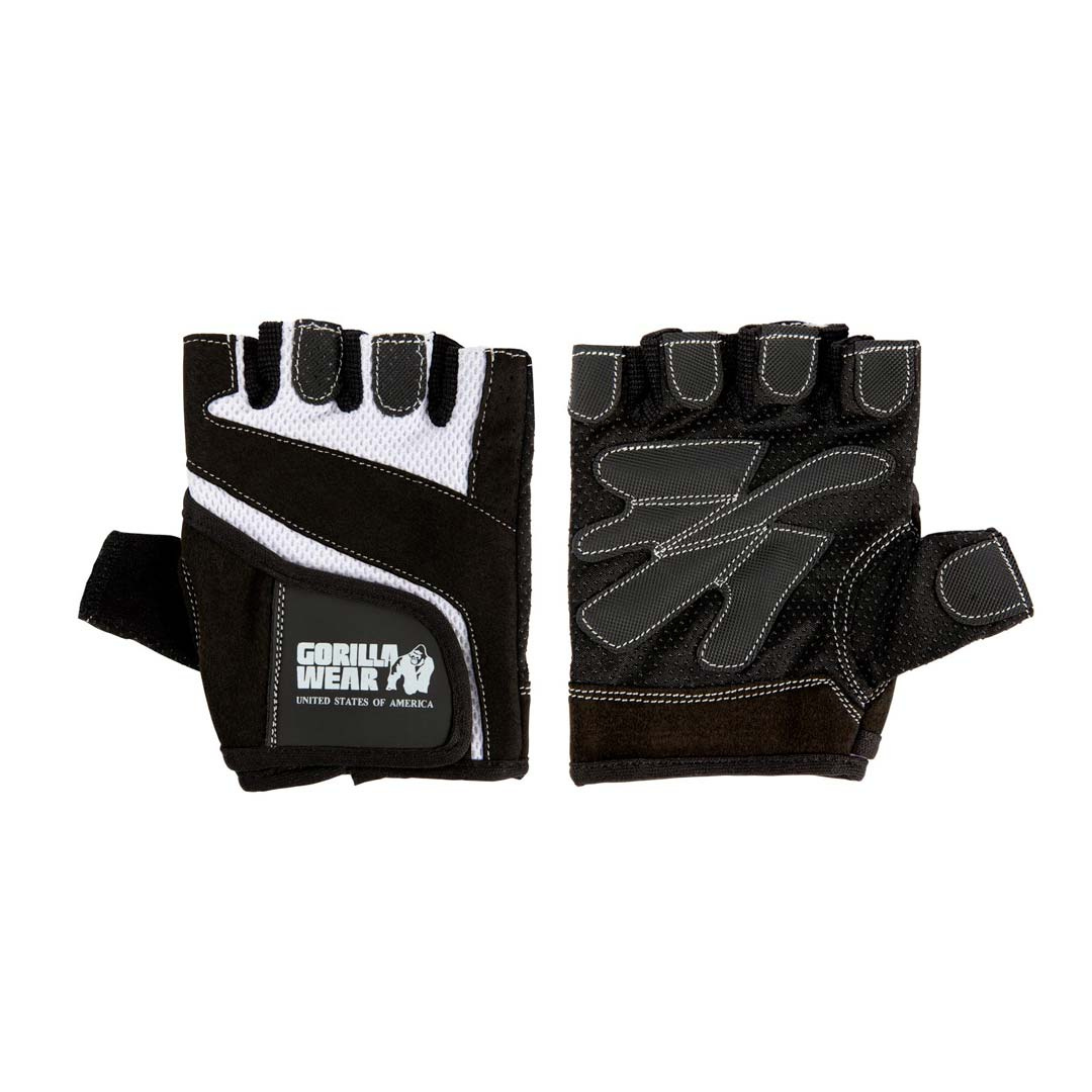 Gorilla Wear Womens Fitness Gloves Black/White i gruppen Träningsredskap & Utrustning / Träningshandskar hos Proteinbolaget (PB-16966)