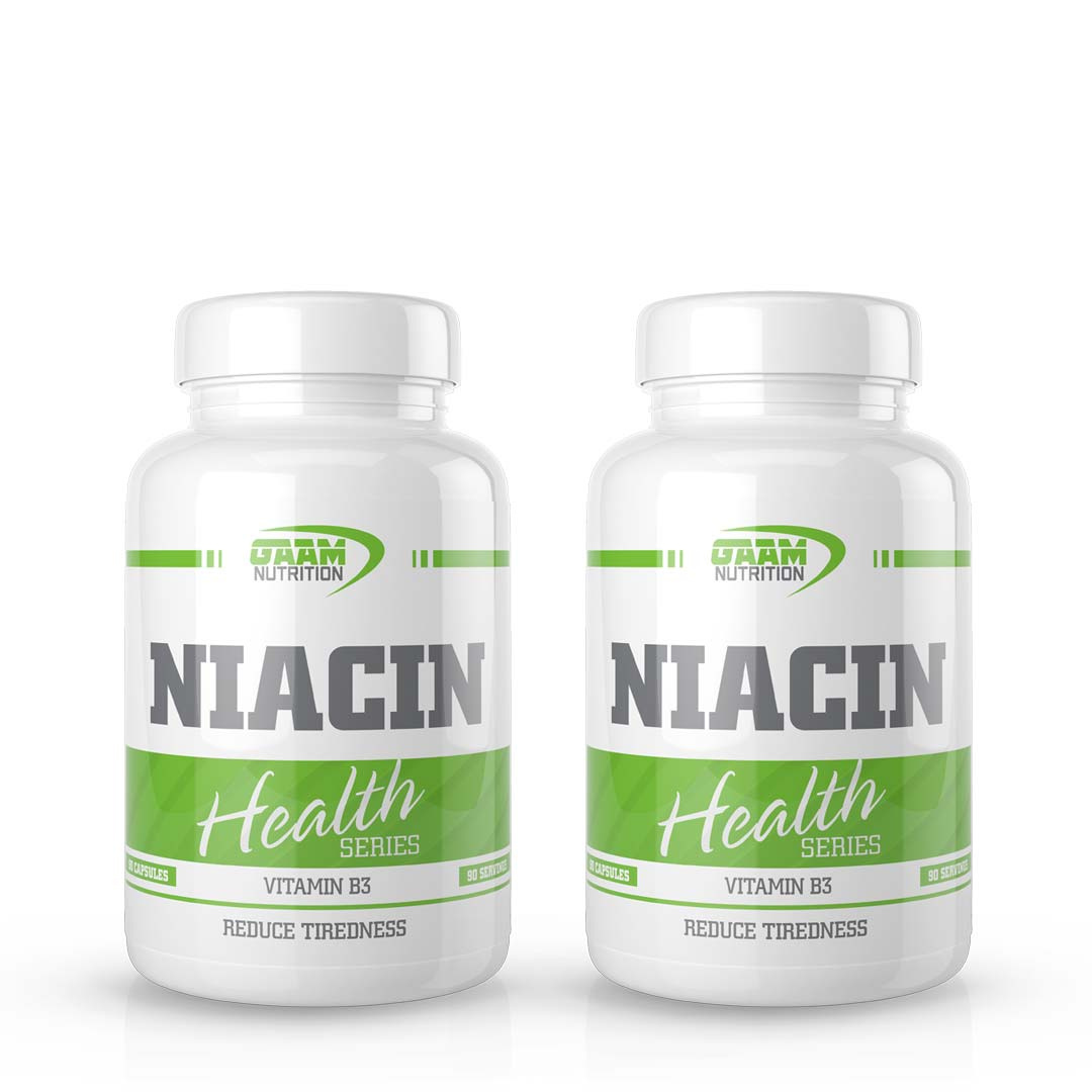 GAAM Health Series Niacin 180 caps i gruppen Kosttillskott / Vitaminer / B-vitamin hos Proteinbolaget (PB-17689)