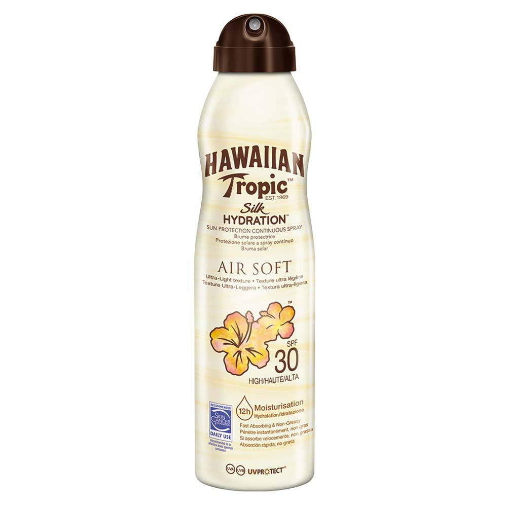 Hawaiian Tropic Silk Hydration Air Soft C-Spray 30 SPF 177 ml i gruppen Träningsredskap & Utrustning / Kroppsvård hos Proteinbolaget (PB-17853)