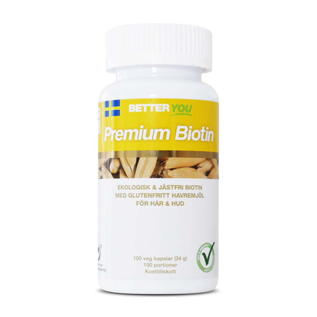 Better You Premium Biotin 100 caps i gruppen Kosttillskott / Vitaminer / B-vitamin hos Proteinbolaget (PB-17974)