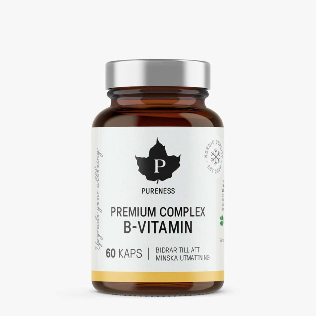 Pureness Premium Complex B-Vitamin 60 caps i gruppen Kosttillskott / Vitaminer / B-vitamin hos Proteinbolaget (PB-1830)