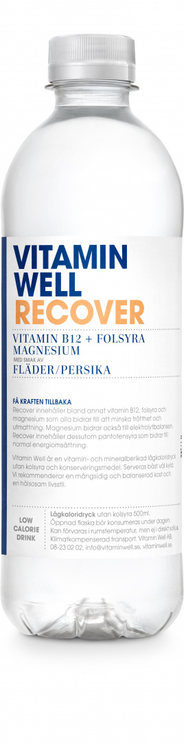 Vitamin Well 500 ml Recover Fläder Persika i gruppen Drycker / Vitamindryck hos Proteinbolaget (PB-18403)