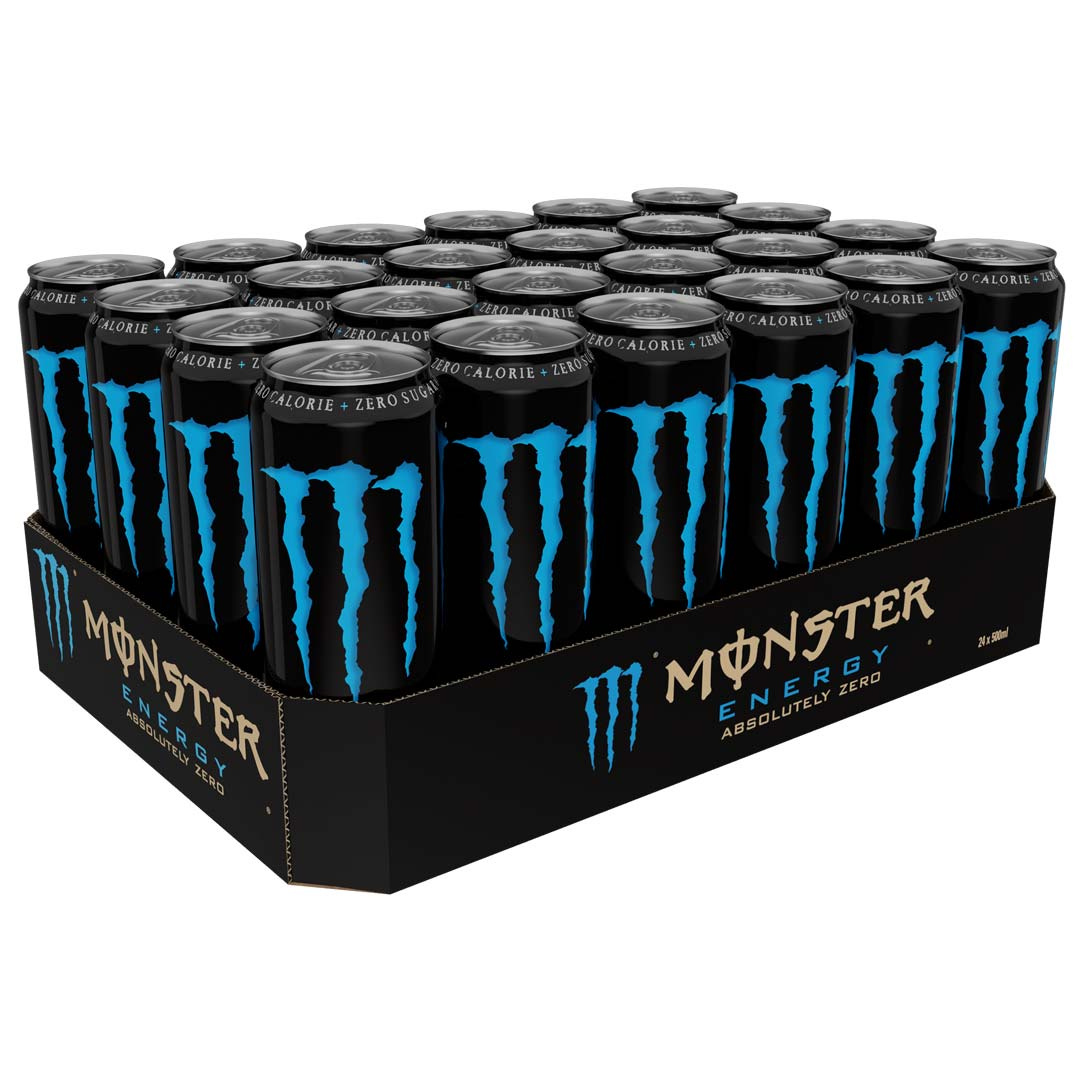 24 x Monster Energy 500 ml Absolutely Zero (sockerfri) i gruppen Drycker / Energidryck hos Proteinbolaget (PB-1870)